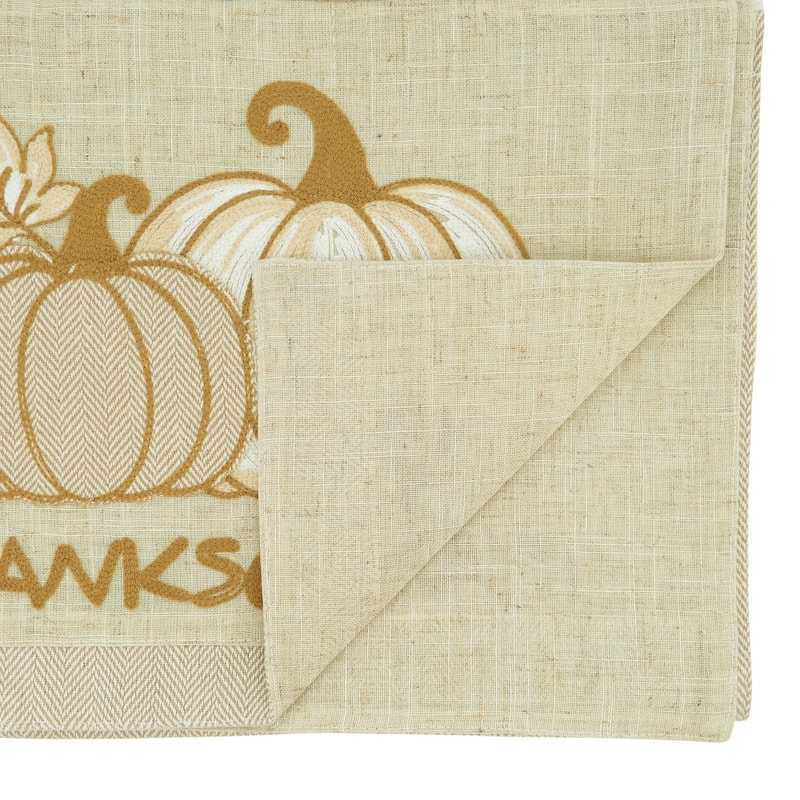 Table Runner With Thanksgiving Pumpkins Design - 16"x70"