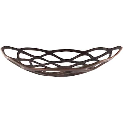 Aiello Copper Modern Metal Decorative Bowl