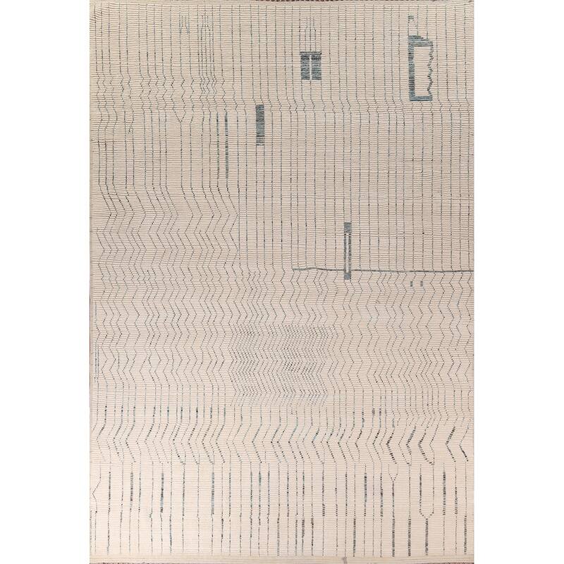 Earth Tone Moroccan Large Area Rug Hand-Knotted Oriental Wool Carpet - 11'9" x 15'3"