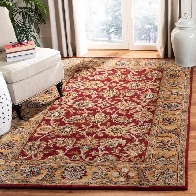 SAFAVIEH Handmade Classic Clotilda Traditional Oriental Wool Rug - 7'6" x 9'6" - Red/Gold