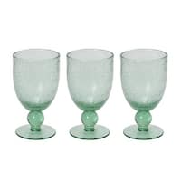 Storied Home 8 oz. Stemmed Multicolor Bubble Wine Glass (Set of 3)  DF6063SET - The Home Depot