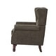 preview thumbnail 72 of 77, Button Tufted Armchair Wingback Wood legs Accent Chairs (Set of 2)