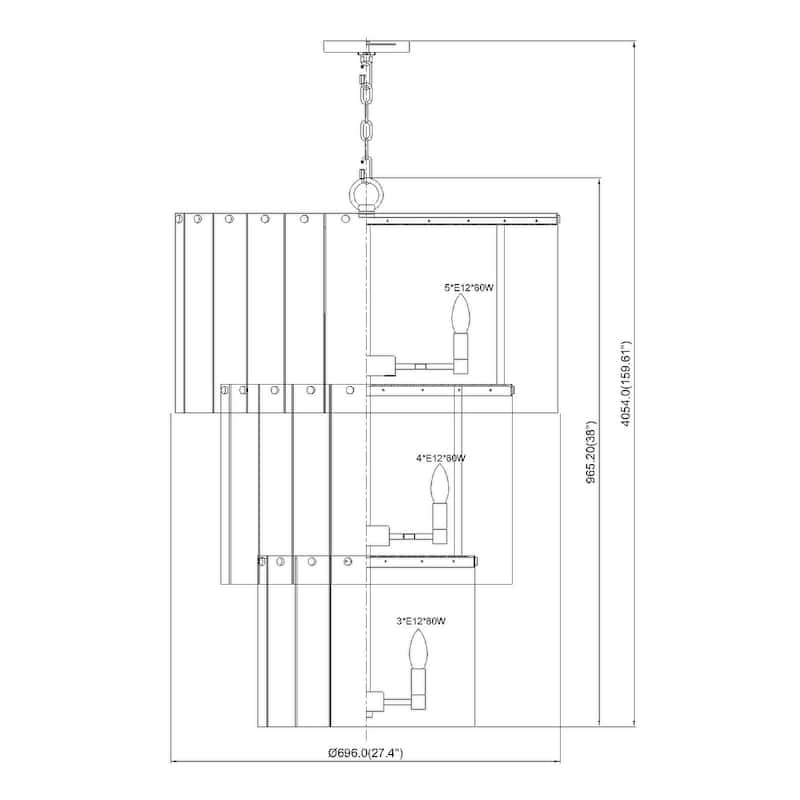Z-Lite Glacier 12 Light Chandelier