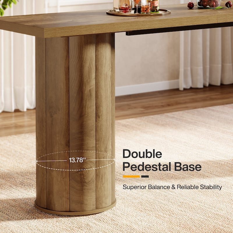 Bar Table, 70.86" Industrial Counter Height Pub Table - N/A