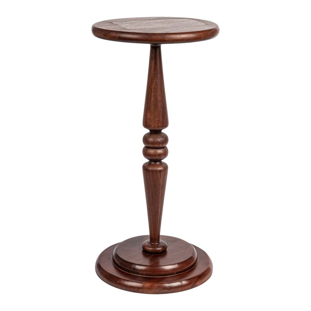 Bishop Pedestal Cocktail Side Table - 12.0"L x 12.0"W x 25.0"H