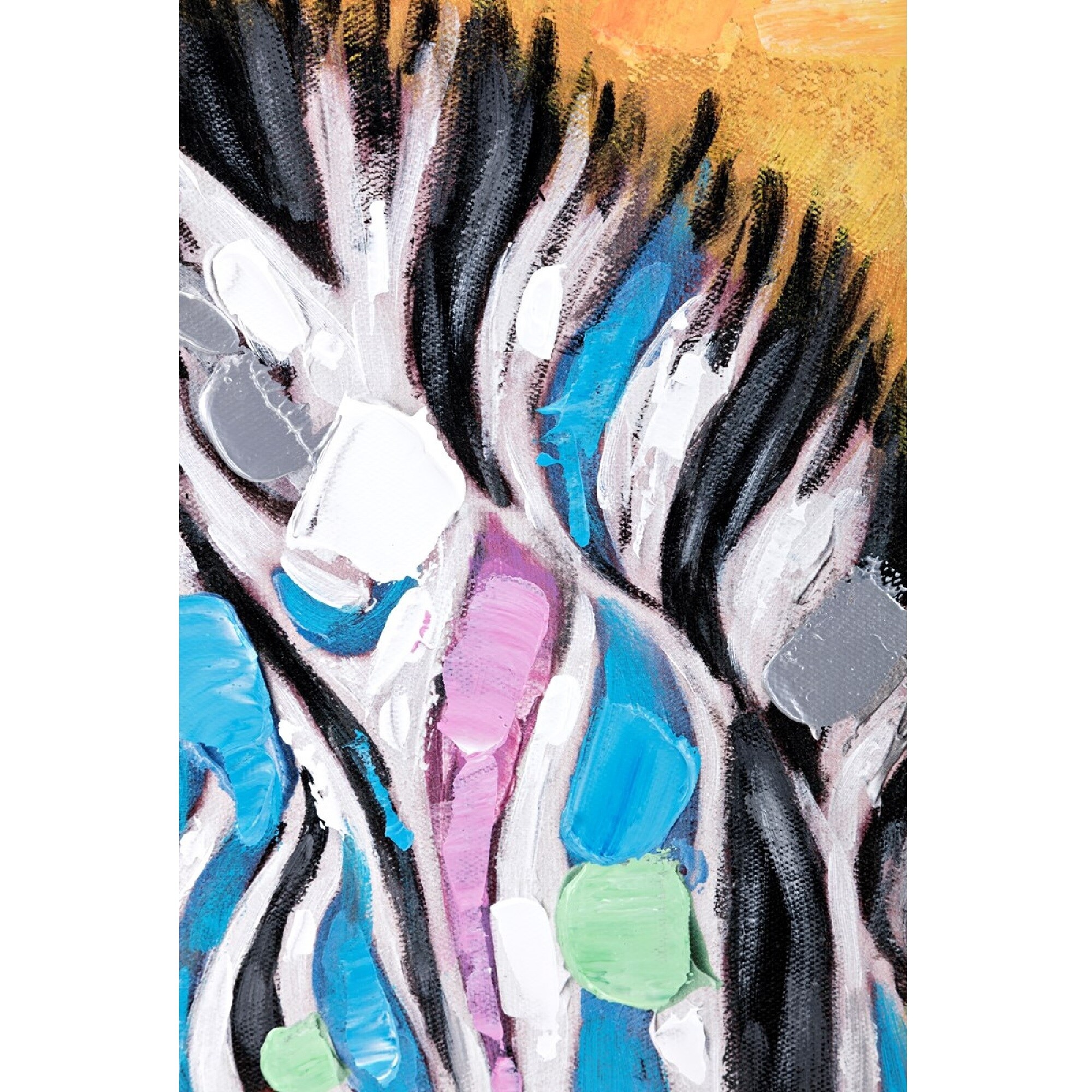 Shop Set Of 2 Red And Blue Zebra Painted Square Canvas Wall Art 24