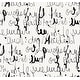 preview thumbnail 1 of 2, Seabrook Designs Theobald Calligraphy Unpasted Wallpaper 27 in. W x 27 ft. L - Off-White & Inkwell