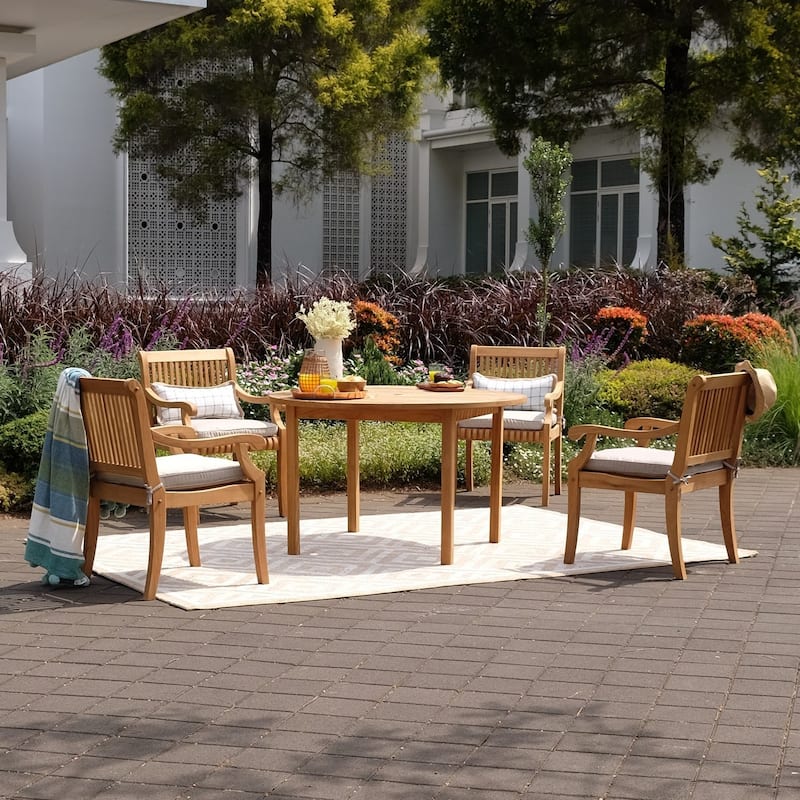 Cambridge Casual 2-piece Chara Teak Patio Dining Chair with Cushion