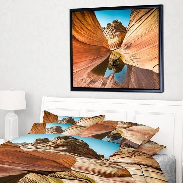 Designart Water Inside Arizona Wave Landscape Photography Framed Canvas Print Overstock 18952756