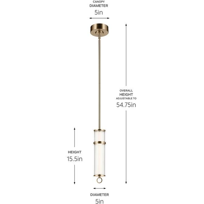 Kichler 52755LED Riven 5" Wide LED Mini Pendant