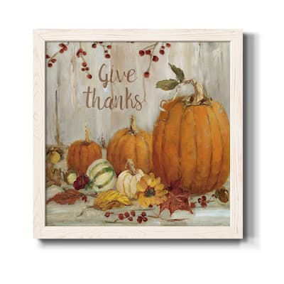 Pumpkin Patch Give Thanks-Premium Framed Canvas - Ready to Hang