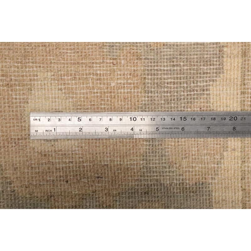 Hand Knotted Oriental 100% Wool Carpet Transitional All-Over Greys & Charcoal Oushak Area Rug - 9' 11'' X 7' 11''