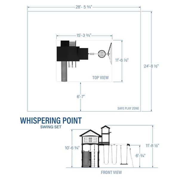 Backyard Discovery Whispering Point Light Gray Cedar Wood Swing Set - 15'3" x 11'6"