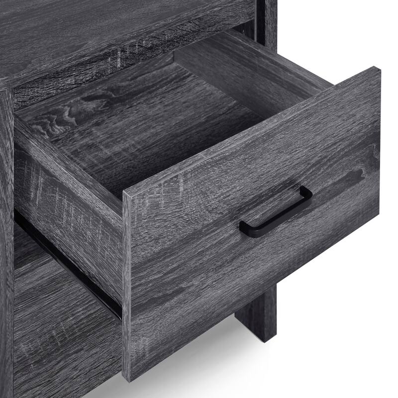 Olimont Faux Wood 2 Drawer Nightstands (Set of 2) by Christopher Knight Home
