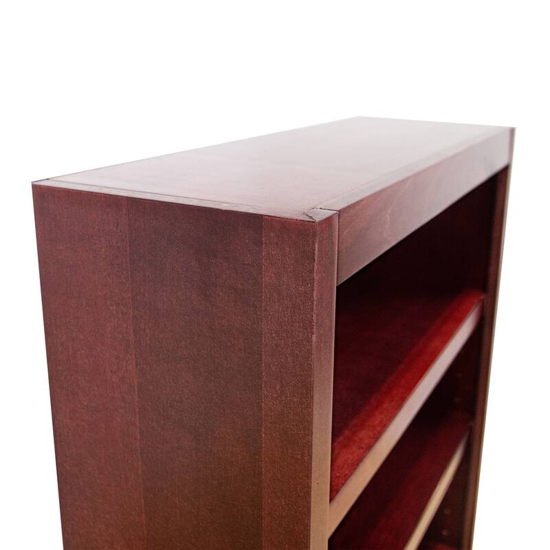 Concepts in Wood 4 Shelf Wood Bookcase, 48 inch Tall