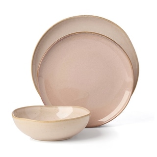 Oneida Organic Shades 12-Piece Dinnerware Set, Service For 4, Clay