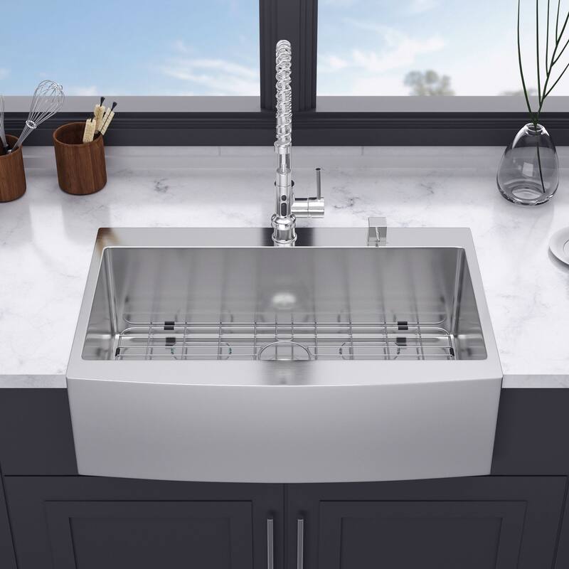 Farmhouse Apron Single Bowl Stainless Steel Kitchen Sink - 33*22