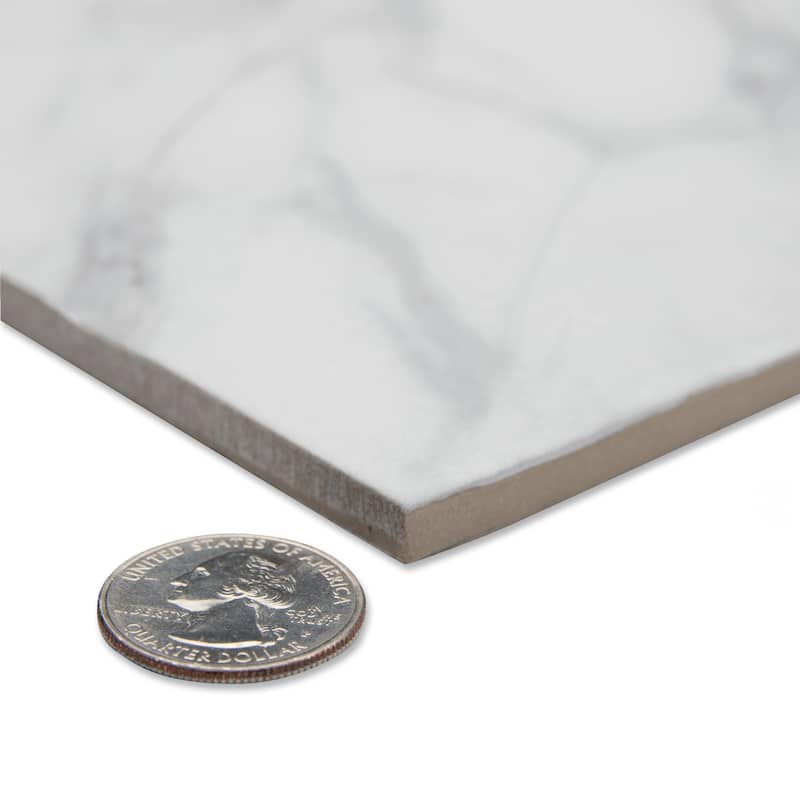 Merola Tile Versailles Carrara 7-7/8" x 7-7/8" Porcelain Floor and Wall Tile