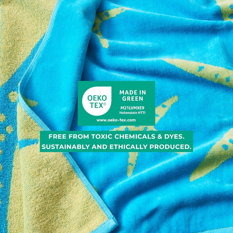 Linery & Co. 100% Cotton Jacquard 2 Pack Summer Beach Towels