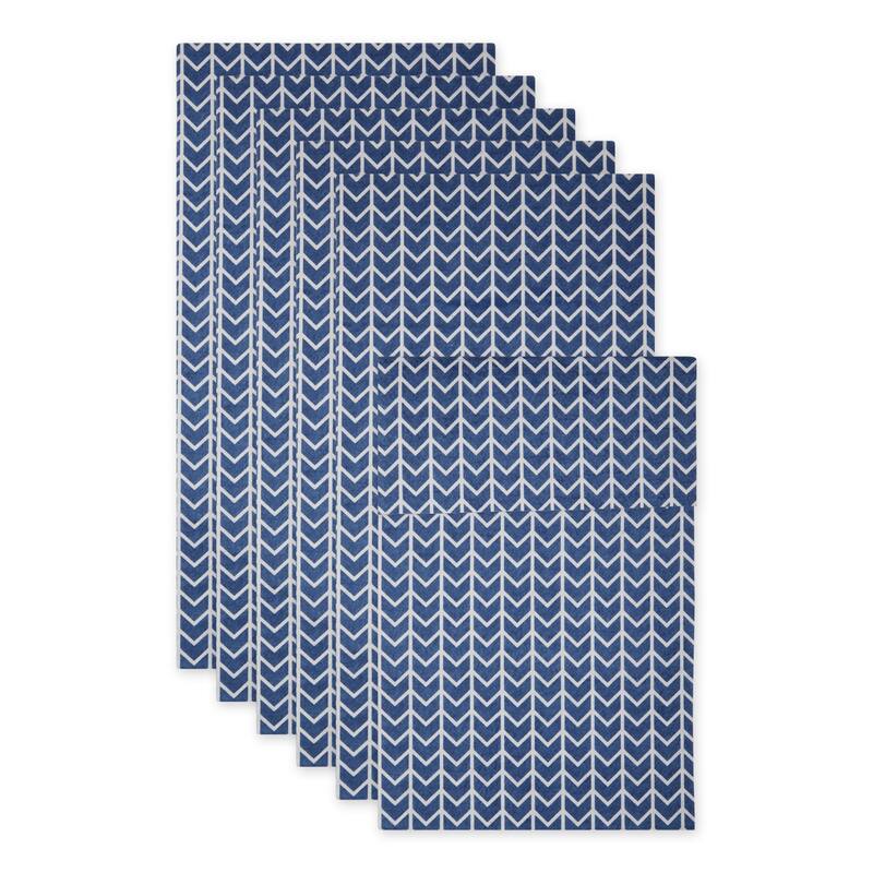 DII Nautical Blue Market Print Fridge Liner (Set of 6)