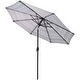 preview thumbnail 20 of 21, Sunnydaze Aluminum Outdoor Patio Umbrella with Tilt and Crank
