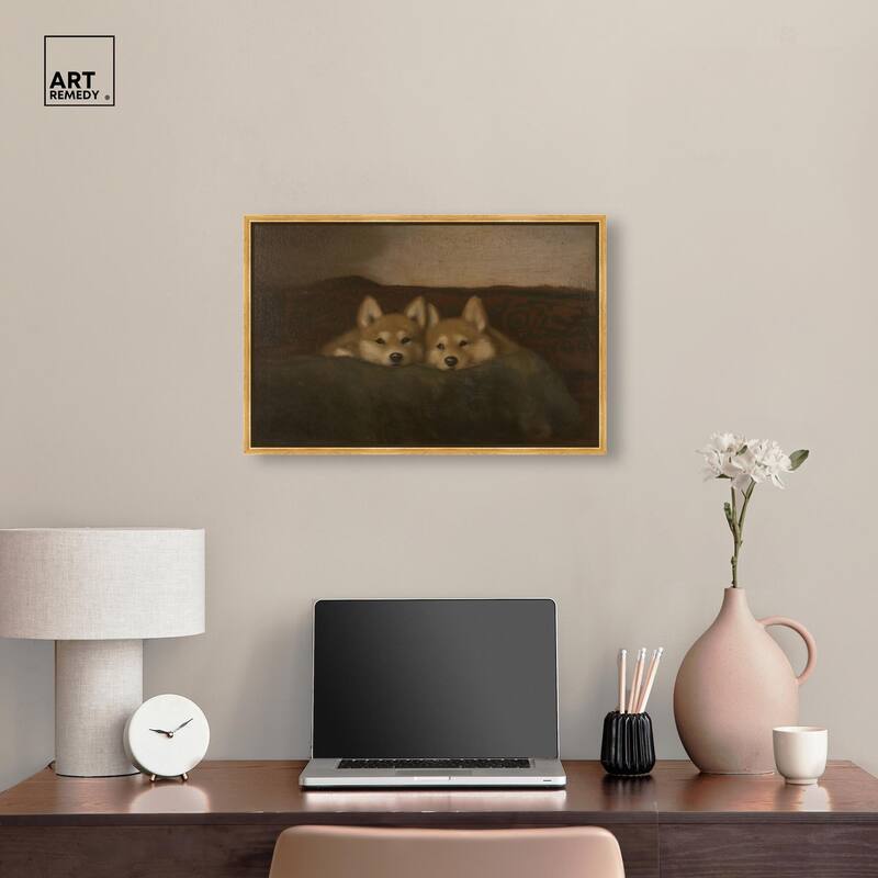 Rustic Dog Days Canvas by Art Remedy