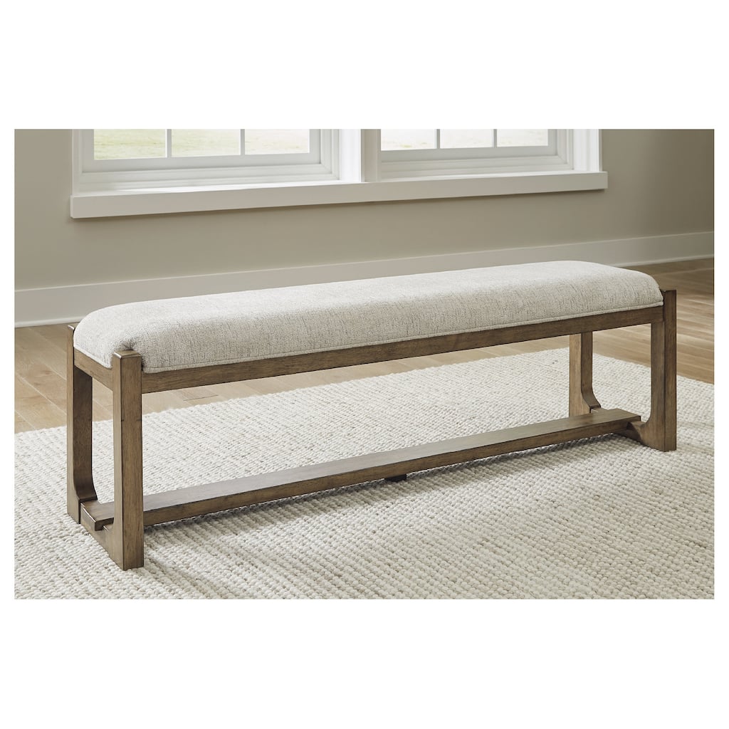 Signature Design by Ashley Cabalynn Gray 63" Dining Bench - 64"W x 16"D x 20"H