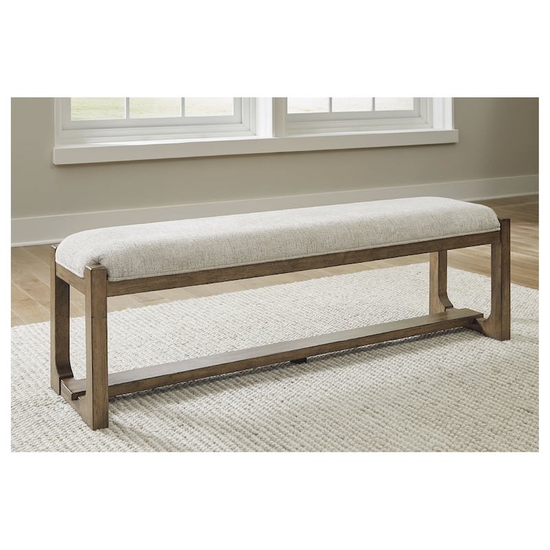 Signature Design by Ashley Cabalynn Gray 63" Dining Bench - 64"W x 16"D x 20"H - 64"W x 16"D x 20"H - Single - Grey - Short