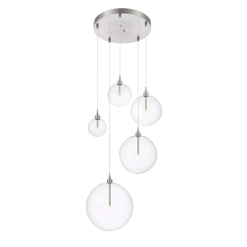 Meridian M10099 5 Light 28" Wide LED Multi Light Pendant