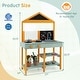 preview thumbnail 3 of 7, Kids Kitchen Playset with Root Viewer Planter and Rotatable Faucet - 27" x 14" x 43.5" (L x W x H)