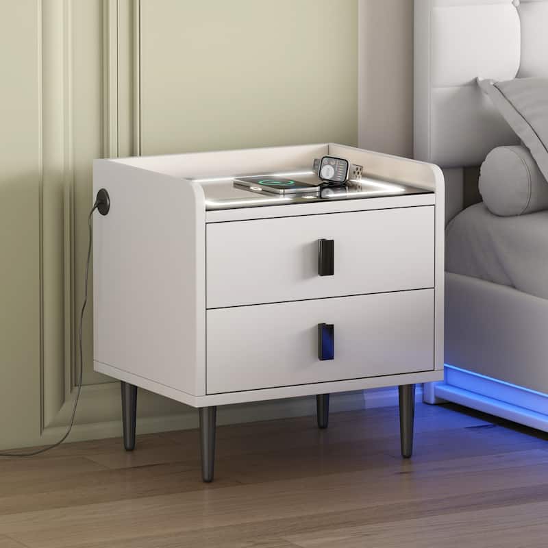 Nightstand with Wireless Charging Station Bed Bath & Beyond 37719752