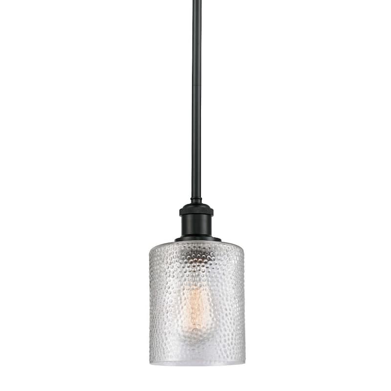 Innovations Lighting Cobbleskill 5" Wide Mini Pendant - Matte Black / Clear