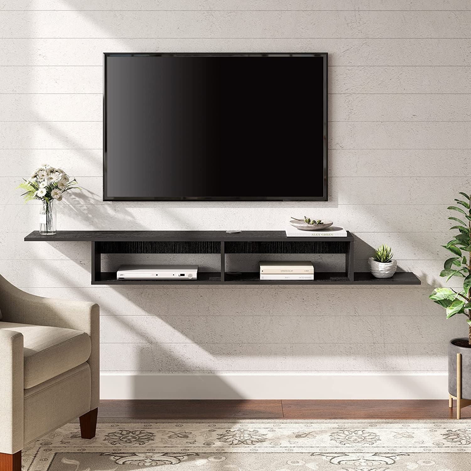 FITUEYES Floating TV Stand for Living Room Entertainment Center
