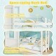 preview thumbnail 9 of 7, Solid Wood Twin Over Twin Bunk Bed with Guardrail and Ladder, Perfect for Kids Bedrooms