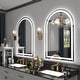 preview thumbnail 9 of 19, Arched LED Bathroom Wall Mirror Front and Backlit Anti Fog with 3 Year Warranty