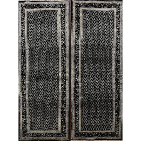 Set Of 2 Vegetable Dye Botemir Oriental Runner Rug Wool Handmade - 2'9" x 7'9"