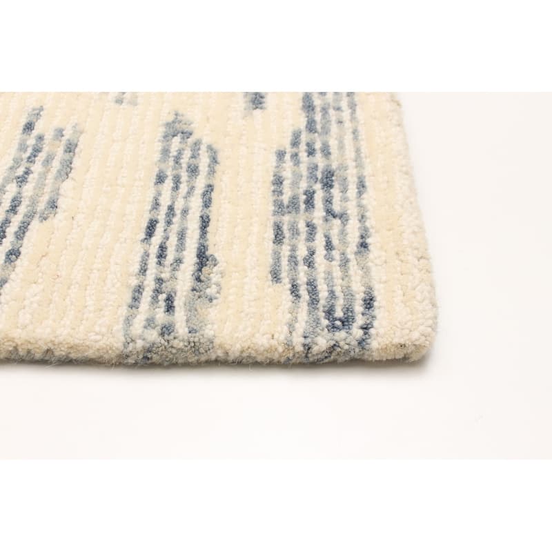ECARPETGALLERY Hand Tufted Timeless Blue Wool Rug - 5'1 x 8'0