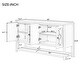 preview thumbnail 6 of 18, Antique Navy Sideboard Console Table, Storage Cabinet Display Case w/ Mirrored Doors & Open Storage Shelf for Living Dining Room