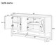 preview thumbnail 6 of 18, Antique White Sideboard Storage Cabinet with Mirrored Doors & Open Storage Shelf, Console Table Display Case for Living Room