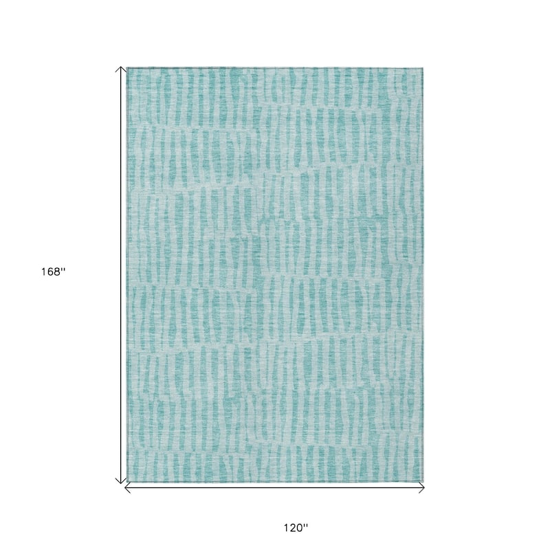 HomeRoots Striped Transitional Rectangle Outdoor Rug