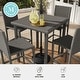 preview thumbnail 4 of 8, Martha Stewart 5-Piece Outdoor Rattan Wicker Patio Set with 4 Bar Stools, Bar Height Table - 19"W x 22.5"D x 46"H