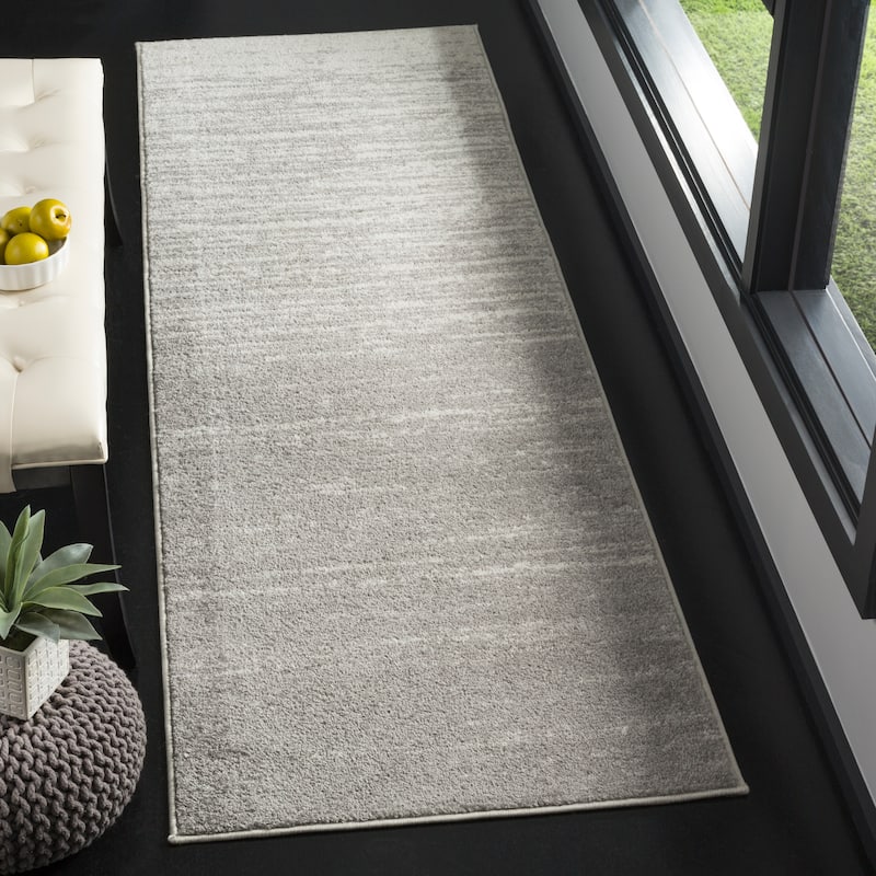 SAFAVIEH Adirondack Vera Modern Ombre Distressed Area Rug - 2'1" x 8' Runner - Light Grey/Grey