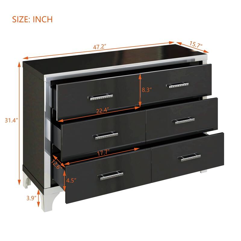 Storage Cabinet with 6 Drawers