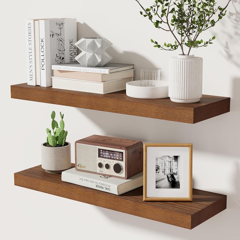 Wall Shelves for Bedroom - Brown