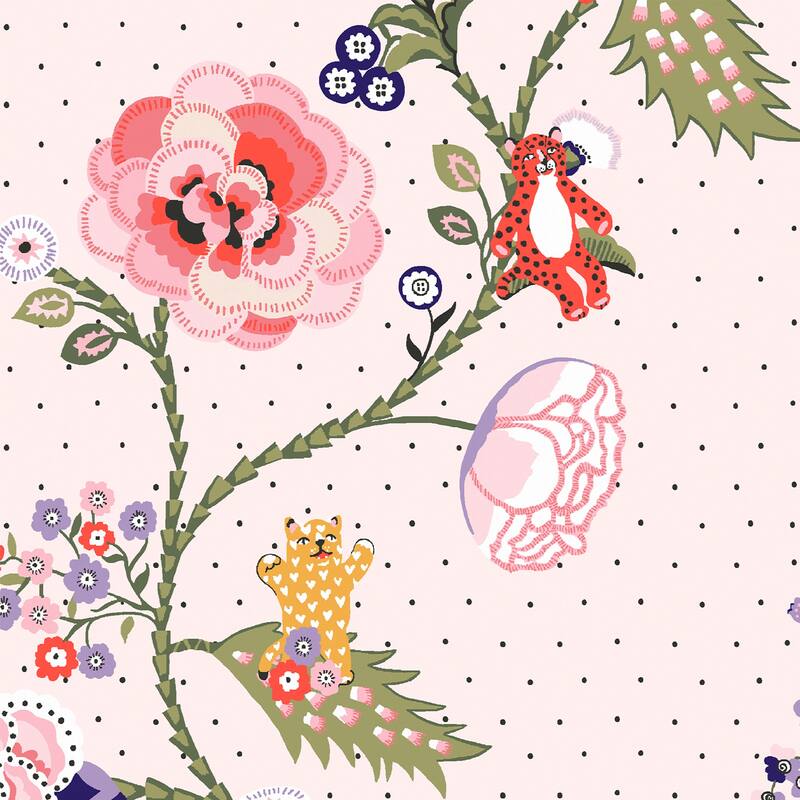 Cath Kidston Catnip Pink Wallpaper