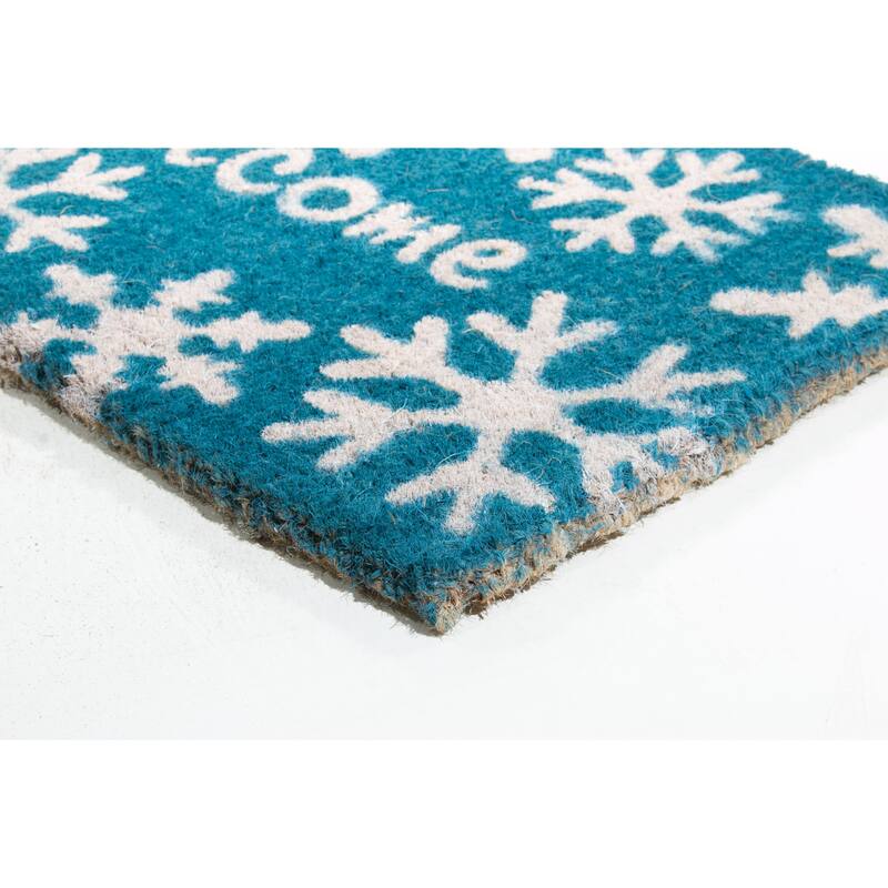 Welcome Snow Flakes Door Mat - Door Mat