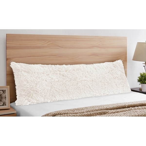 Sweet Jojo Designs Ivory Boho Faux Fur Body Pillow Case Pillow Not Included Bohemian Shabby Chic Farmhouse Rustic Fuzzy Luxury Bed Bath Beyond 39091464