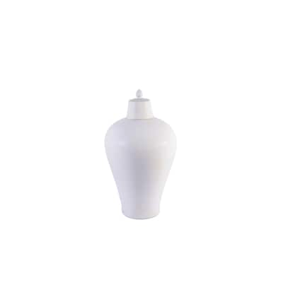 Matte Glaze Lidded Plum Floor Vase