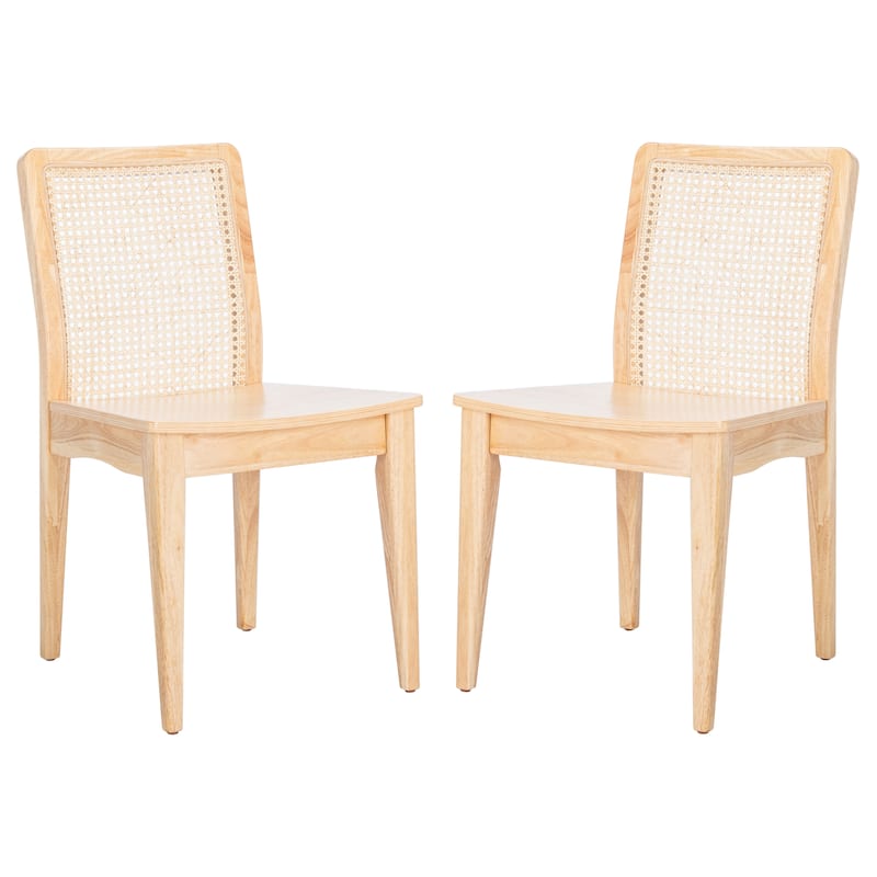 SAFAVIEH Lurline Coastal Rattan Dining Chair (Set of 2) - 18.9" W x 22.3" L x 33.9" H - 19Wx22Dx34H