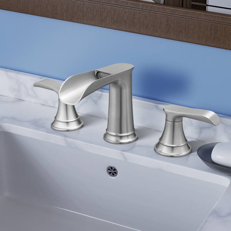 Topcraft Two Handle Waterfall Bathroom Faucet with Pop-Up Drainer
